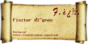 Fiszter Ágnes névjegykártya